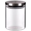 B&M Small Glass Cannister With Stainless Steel Lid -Home Accessories Store 380546 glass cannister small