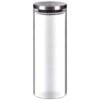 B&M Large Glass Cannister With Stainless Steel Lid -Home Accessories Store 380548 glass cannister large 2