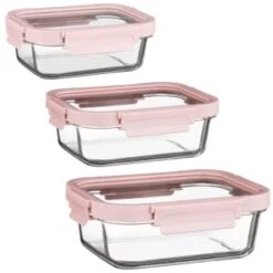 B&M Pink Glass Food Container - Large 7 B&M Pink Glass Food Container - Large -Home Accessories Store 380659 380660 380661 glass food container pink large
