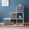 Lokken 1-2-3 Shelving Unit & Baskets - White -Home Accessories Store 383073 lokken 1 2 3 cube white with 3 baskets