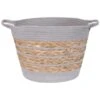 Striped Basket - Grey -Home Accessories Store 383102 stripe basket grey