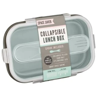 B&M Collapsible Lunch Box - Sage 3 B&M Collapsible Lunch Box - Sage