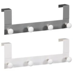 B&M Heavy Duty Overdoor Hooks - White -Home Accessories Store 383565 heavy duty overdoor hooks main