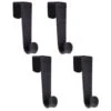 B&M Velvet Overdoor Hooks 4pk - Black 2 B&M Velvet Overdoor Hooks 4pk - Black -Home Accessories Store 383665 4 velvet non slip over door hooks black 2