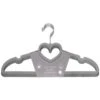 B&M Velvet Heart Shaped Hangers 8pk - Grey -Home Accessories Store 383671 8pk velvet shaped hangers hearts grey 2