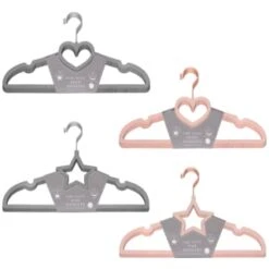 B&M Velvet Heart Shaped Hangers 8pk - Grey 9 B&M Velvet Heart Shaped Hangers 8pk - Grey -Home Accessories Store 383671 8pk velvet shaped hangers main