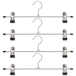 Metal Soft Grip Clip Hangers 4pk -Home Accessories Store 383689 4pk metal soft grip trouser hangers