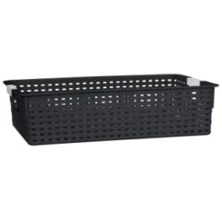 B&M Set Of Three Storage Baskets - Black -Home Accessories Store 384207 3pk storage boxes black 2