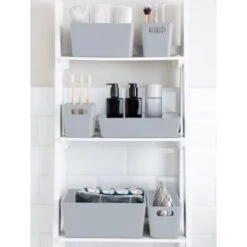 Soho Storage Tub 10 X 30 X 10cm - Grey -Home Accessories Store 384404 384408 384417 soho box grey group1