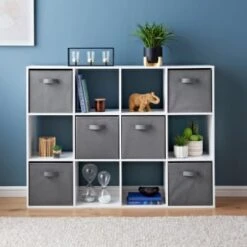 New Release -Home Accessories Store 385648 lokken 12 cube shelving unit with 6 baskets
