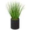 B&M Artificial Grass In Black Rattan Pot -Home Accessories Store 387525 grass in black rattan pot