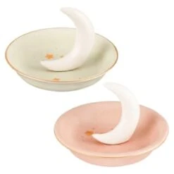 B&M Moon Trinket Dish - Green -Home Accessories Store 387607 moon trinket dish main