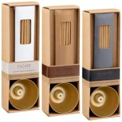 B&M Escape Incense Sticks & Holder - Mandarin, Lemon, Pink Grapefruit -Home Accessories Store 387610 387611 387613 incense sticks and holder group