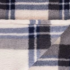 Simply Everyday Check Sherpa Throw - Navy 8 Simply Everyday Check Sherpa Throw - Navy -Home Accessories Store 388694 navy check sherpa throw 4
