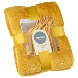 Simply Everyday Super Soft Throw - Ochre 3 Simply Everyday Super Soft Throw - Ochre