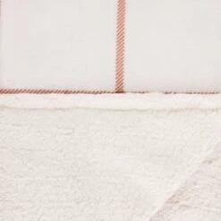 B&M Winston Check Sherpa Throw - White 9 B&M Winston Check Sherpa Throw - White -Home Accessories Store 388854 winston check throw with sherpa 4