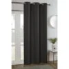 B&M Kent Woven Eyelet Blackout Panel 54 X 86" - Charcoal 1 B&M Kent Woven Eyelet Blackout Panel 54 X 86" - Charcoal -Home Accessories Store 388869 kent blackout woven panel charcoal