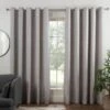 B&M Colorado Hopsack Fully Lined Silver Eyelet Curtains 90 X 90" -Home Accessories Store 388889 388890 388891 388892 388894 colorado eyelet curtain silver 2