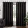 B&M Colorado Hopsack Fully Lined Black Eyelet Curtains 66 X 72" 2 B&M Colorado Hopsack Fully Lined Black Eyelet Curtains 66 X 72" -Home Accessories Store 388900 388901 388902 388903 388904 colorado eyelet curtain black 1