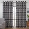 B&M Oakland Traditional Woven Grey Check Curtains 46 X 72" 1 B&M Oakland Traditional Woven Grey Check Curtains 46 X 72" -Home Accessories Store 388935 388936 388937 388938 388939 oakland woven check curtain grey 1