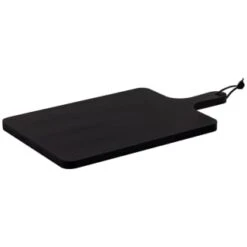B&M Urban Paradise Black Pine Wood Serve Board -Home Accessories Store 390146 black pine wood serve board with serving handle