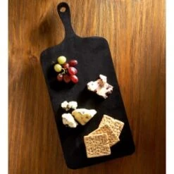 B&M Urban Paradise Black Pine Wood Serve Board -Home Accessories Store 390146 black pine wood serve board with serving handle 5