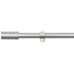 B&M Small Silver Barrel Curtain Pole 122-213cm 5 B&M Small Silver Barrel Curtain Pole 122-213cm -Home Accessories Store 390193 silver small barrel curtain pole