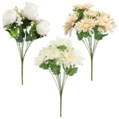 B&M Large Flower Bunch - Cream -Home Accessories Store 390731 large bunch group