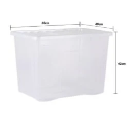 B&M Extra Large Storage Box With Lid 9 B&M Extra Large Storage Box With Lid -Home Accessories Store 391380 clear 80l storgae box and lid 3