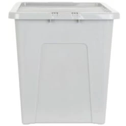 B&M Storage Box With Lid 80L - Grey -Home Accessories Store 391381 grey 80l storage box and lid 2