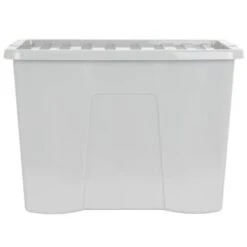 B&M Storage Box With Lid 80L - Grey -Home Accessories Store 391381 grey 80l storage box and lid
