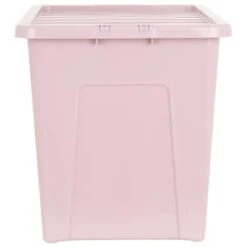B&M Storage Box With Lid 80L - Dusty Pink -Home Accessories Store 391383 dusty pink 80l storage box and lid 2