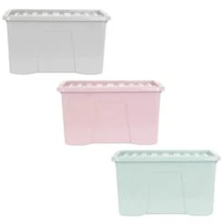 B&M Storage Box With Lid 60L - Sage 11 B&M Storage Box With Lid 60L - Sage -Home Accessories Store 391387 391388 391389 60l storage box group 1