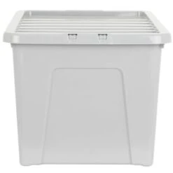 B&M Storage Box With Lid 60L - Grey -Home Accessories Store 391387 grey 60l storage box
