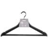 B&M Matt Black Wooden Hangers 4pk -Home Accessories Store 392148 4pk matte black wooden hangers