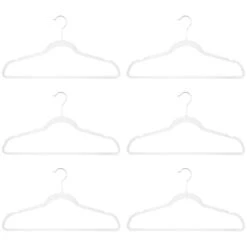 B&M Adult Clear Plastic Hanger 6pk -Home Accessories Store 392151 6pk clear plastic hangers 2