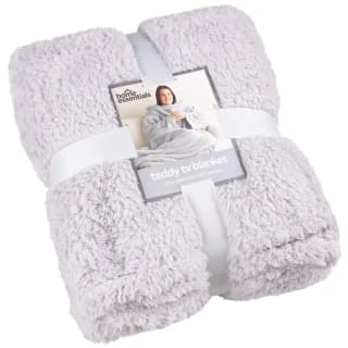 Home Essentials Teddy TV Blanket - Silver 3 Home Essentials Teddy TV Blanket - Silver