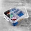 B&M Clear 2 Tier Clip Lid Organiser -Home Accessories Store 394046 clear 2 teir clip lid organiser