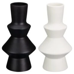 B&M Small Shaped Vase - White -Home Accessories Store 394351 shaped vase group