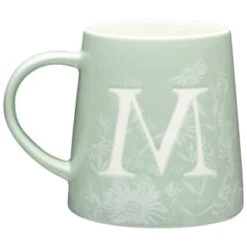 B&M Floral Alphabet Mug (Assorted) -Home Accessories Store 394397 floral alphabet mug green m