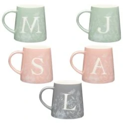 B&M Floral Alphabet Mug (Assorted) -Home Accessories Store 394397 floral alphabet mug group
