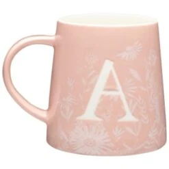 B&M Floral Alphabet Mug (Assorted) -Home Accessories Store 394397 floral alphabet mug pink a