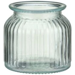 B&M Small Ribbed Glass Jar With Wooden Lid 8 B&M Small Ribbed Glass Jar With Wooden Lid -Home Accessories Store 394427 ribbed glass jar with wooden lid small 3