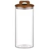 B&M Large Glass Jar With Acacia Wood Lid -Home Accessories Store 394438 large glass canister with acacia wood 2