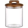 B&M Small Glass Jar With Acacia Wood Lid 1 B&M Small Glass Jar With Acacia Wood Lid -Home Accessories Store 394439 small glass canister with acacia wood 2