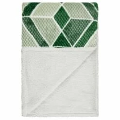 B&M Simply Geo Waffle Throw - Green -Home Accessories Store 394920 simply geo waffle throw green 3