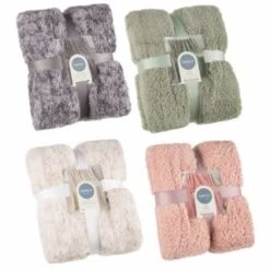 B&M Simply Two Tone Teddy Throw - Grey 11 B&M Simply Two Tone Teddy Throw - Grey -Home Accessories Store 394924 394926 394927 394928 simply plain teddy throw group 1