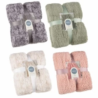 B&M Simply Two Tone Teddy Throw - Grey 7 B&M Simply Two Tone Teddy Throw - Grey - Image 5