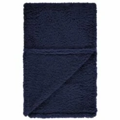B&M Simply Teddy Navy Rolled Throw 8 B&M Simply Teddy Navy Rolled Throw -Home Accessories Store 394931 teddy throw navy 2