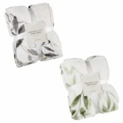 Winston Green Leaf Sherpa Throw -Home Accessories Store 394976 394948 winston leaf sherpa throw group
